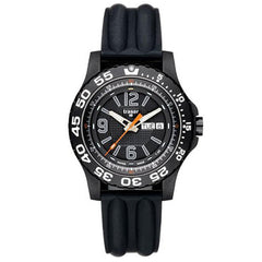 Traser P6600.81F.OS.01 Men's Extreme Sport Diver Black Plated Steel Black Dial Silicon Strap Watch