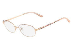 Tres Jolie Women's Eyeglasses - Light Gold Floral Frame Demo Lens | 157-780-54-16-135