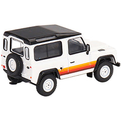 True Scale Miniatures 1/64 Car - Land Rover Defender 90 Wagon White with Black Top