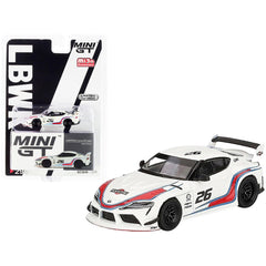 True Scale Miniatures 1/64 Diecast Model Car - Toyota GR Supra LB Works #26 White