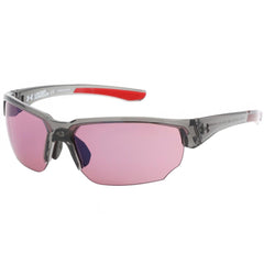 Under Armour Unisex Sunglasses - Grey and Red Frame Rectangular | UA 0012/S 0268 PC