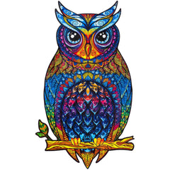 Unidragon Charming Owl Wooden Jigsaw Puzzle