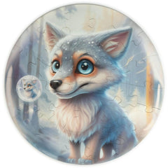 Unidragon Jigsaw Puzzle - Bubblezz Wolf Lacquer Coated Wooden 30 Pieces, One Size