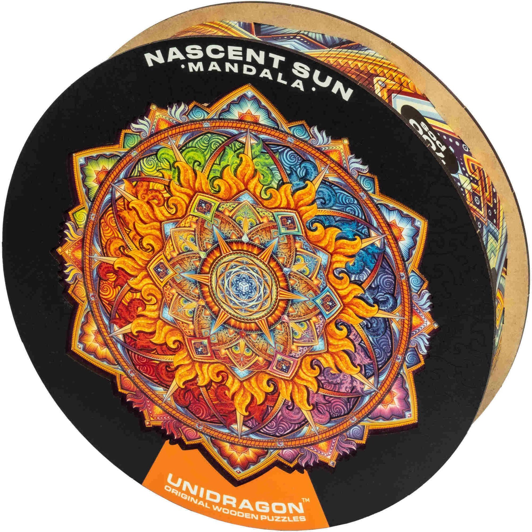 Unidragon Mandala Nascent Sun Wooden Jigsaw Puzzle