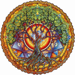 Unidragon Mandala Tree of Life Wooden Jigsaw Puzzle