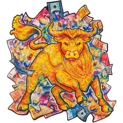Unidragon Prosperous Bull Wooden Jigsaw Puzzle