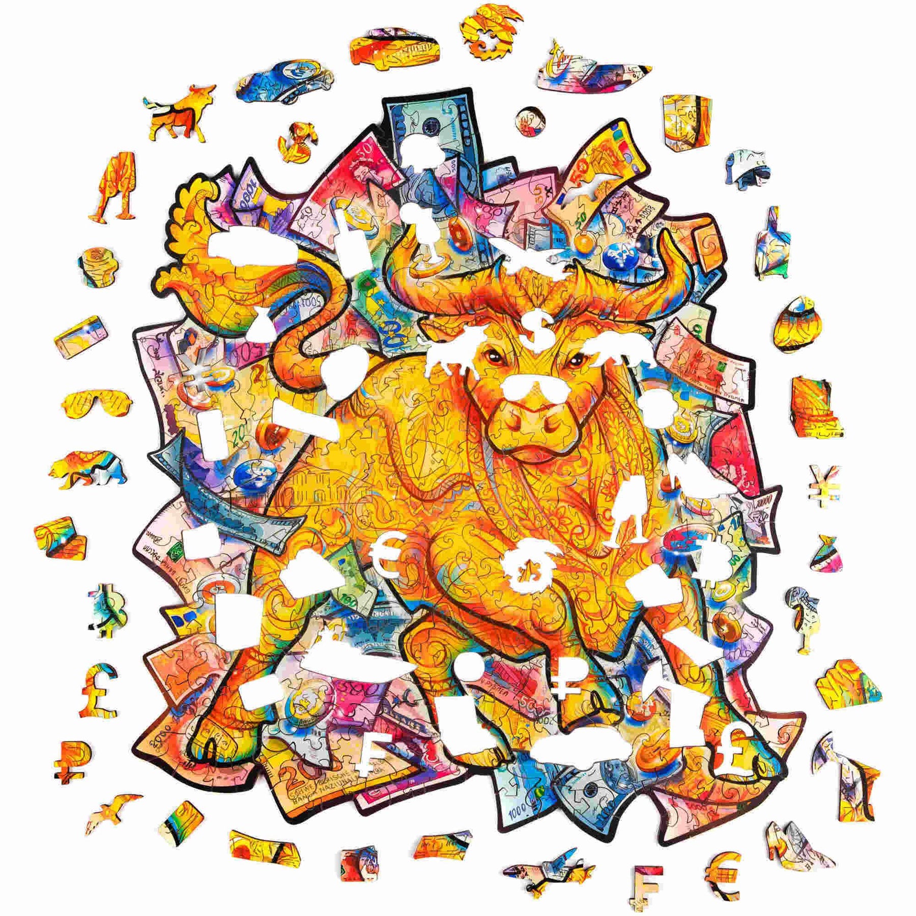 Unidragon Prosperous Bull Wooden Jigsaw Puzzle