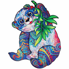 Unidragon Serious Panda Wooden Jigsaw Puzzle