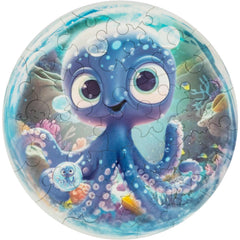 Unidragon Wooden Puzzle - Bubblezz Octopus Eye Catching Easy Complexity, 30 Pieces