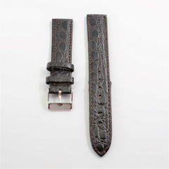 Unisex 19mm Brown Genuine Leather Watch Band