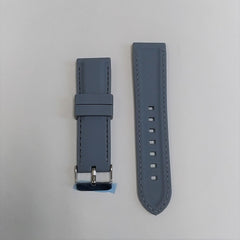 Unisex 25mm Light Grey Silicone Watch Strap