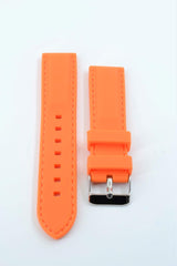 Unisex Orange Silicone 22mm Band