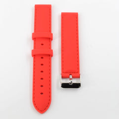 Unisex Red Soft Rubber 20mm Strap