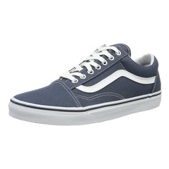 Vans Unisex Old Skool Dark Slate Canvas & True White Suede Lace-Up Skate Shoe |VA38G1MJ7