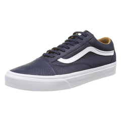 Vans Unisex Premium Leather Old Skool Parisian Night & True White Lace-Up Skate Shoe |VA38G1MRU