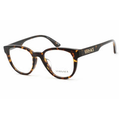 Versace Men's Eyeglasses - Dark Havana Round Frame Clear Demo Lens | 0VE3317 108
