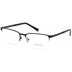 Versace Men's Eyeglasses - Half Rim Matte Black Rectangular Shape Frame | VE1263 1009