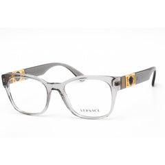 Versace Men's Eyeglasses - Transparent Grey Rectangular Plastic Frame | 0VE3314 593
