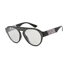 Versace Men's Sunglasses - Black Plastic Round Frame Light Grey Frame | VE4420 GB1/AL