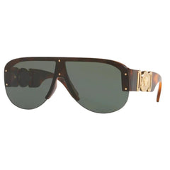 Versace Men's Sunglasses - Dark Green Lens Half-Rim Havana Frame | 0VE4391 531771