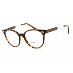 Versace Unisex Eyeglasses - Clear Lens Dark Havana Plastic Round Frame | VE3291 108