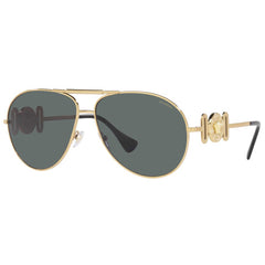 Versace Unisex Sunglasses - Gold Metal Frame Polarized Grey Lens | VE2249 100281