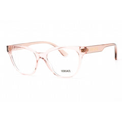 Versace Women's Eyeglasses - Full Rim Transparent Pink Plastic Frame | 0VE3315 5339