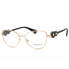 Versace Women's Eyeglasses - Gold Cat Eye Metal Frame Clear Demo Lens | 0VE1284 1002