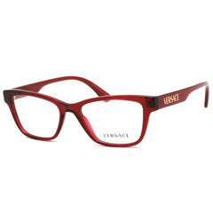 Versace Women's Eyeglasses - Red Rectangular Plastic Full Rim Frame | 0VE3316 388