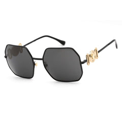 Versace Women's Sunglasses - Black Geometric Frame Dark Grey Lens | VE2248 126187