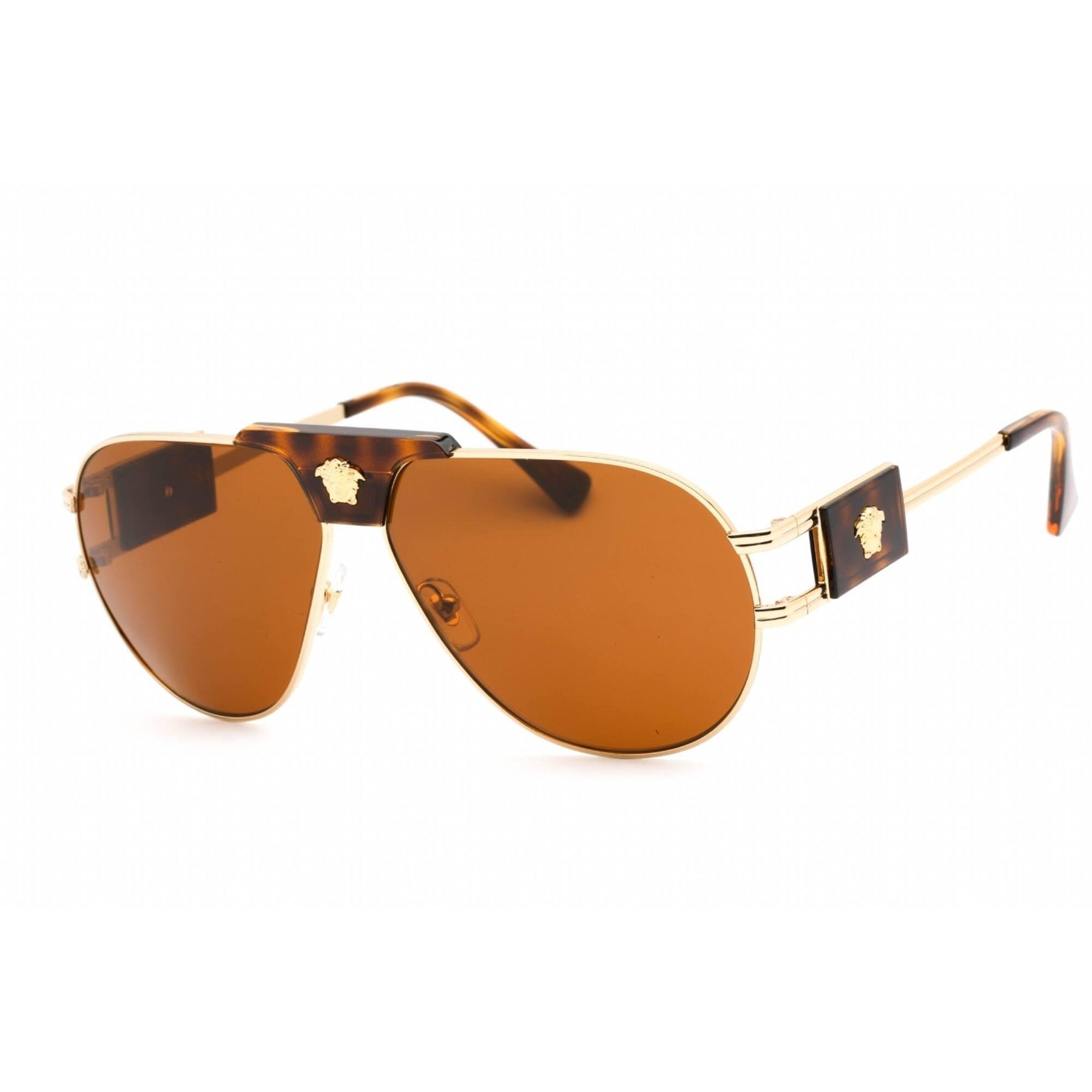 Versace Women s Sunglasses Full Rim Gold Metal Aviator Shape Frame