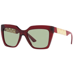 Versace Women's Sunglasses - Green Lens Red/Gold Frame | VERSACE 0VE4418 388/2 56