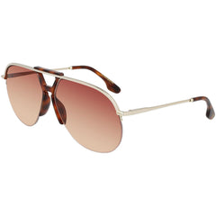 Victoria Beckham Women's Sunglasses - Wine Orange Lens Aviator Frame | VB222S 711