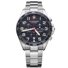 Victorinox Swiss Army Men's Chrono Watch - Fieldforce Blue Dial Bracelet | 241857