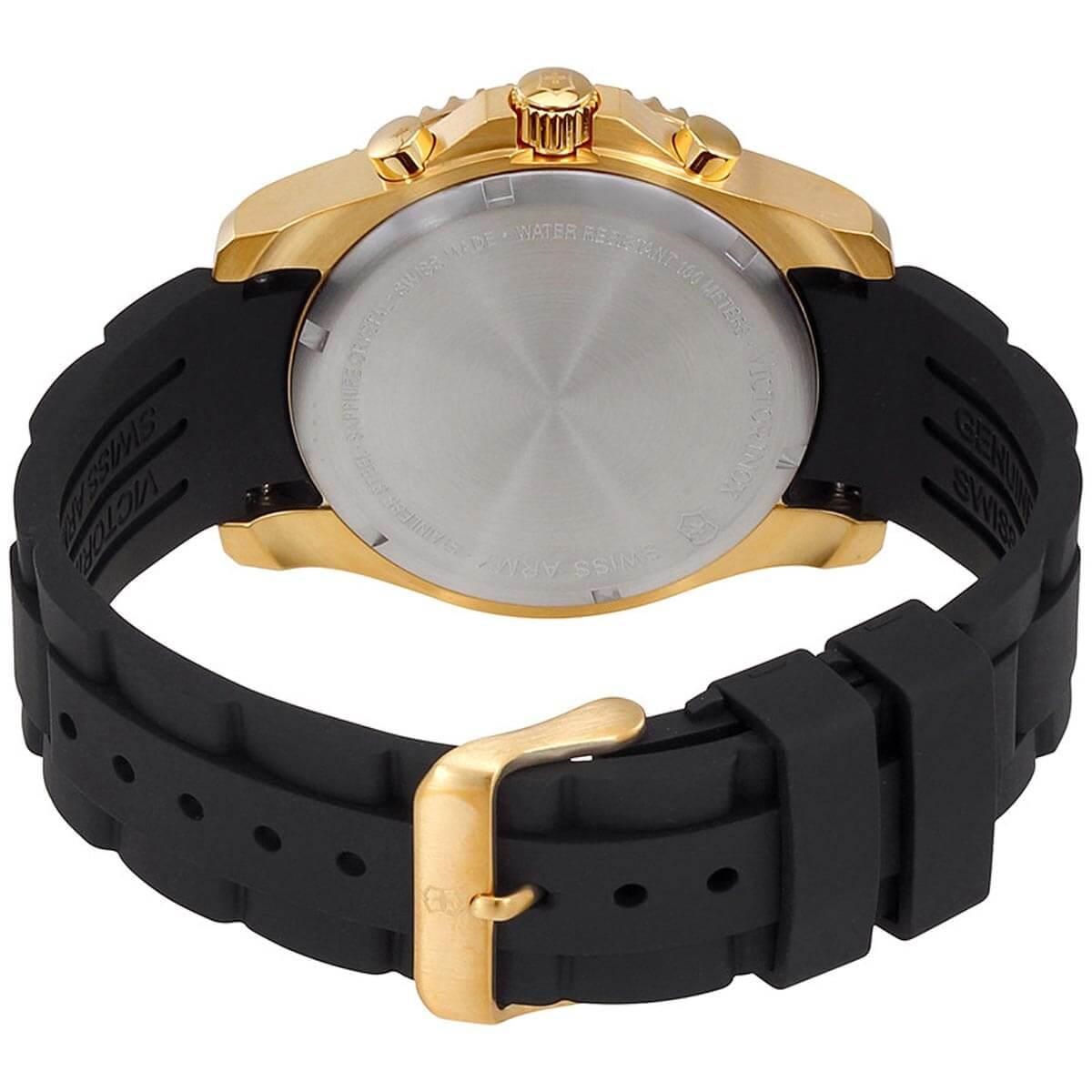 Victorinox Swiss Army Men's Chrono Watch - Maverick Black Dial Rubber