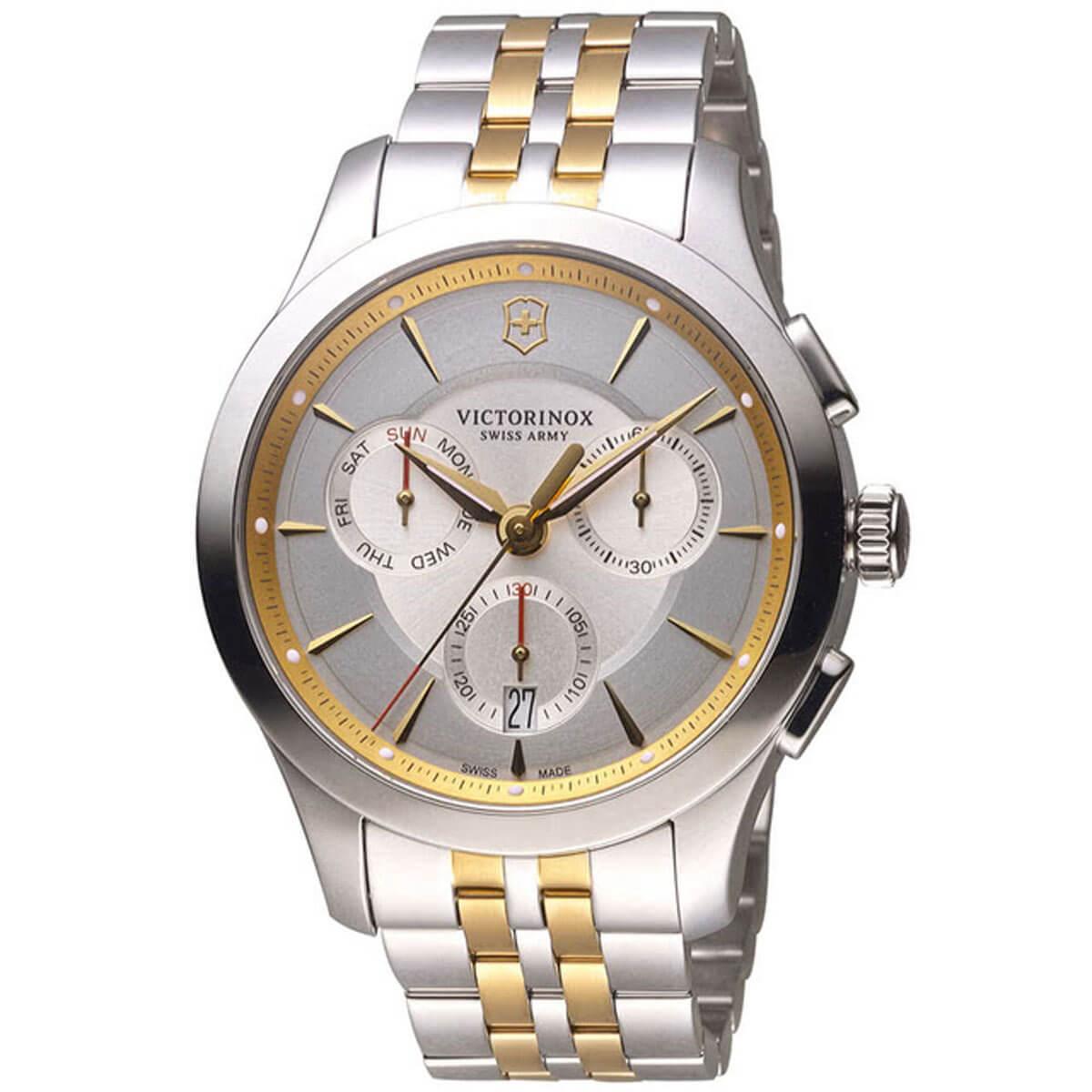 SW Victorinox Swiss Army Men's Chronograph Watch - Alliance Two Tone