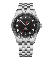 Victorinox Swiss Army Men's Mechanical Watch - Airboss Black Dial Bracelet | 241888