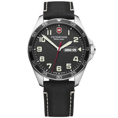 Victorinox Swiss Army Men's Quartz Watch - Fieldforce Black Dial Strap | 241846