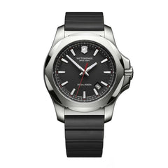 Victorinox Swiss Army Men's Quartz Watch - I.N.O.X. Black Dial Rubber Strap | 241682.1