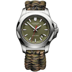 Victorinox Swiss Army Men's Quartz Watch - I.N.O.X. Green Paracord Strap | 241727.1
