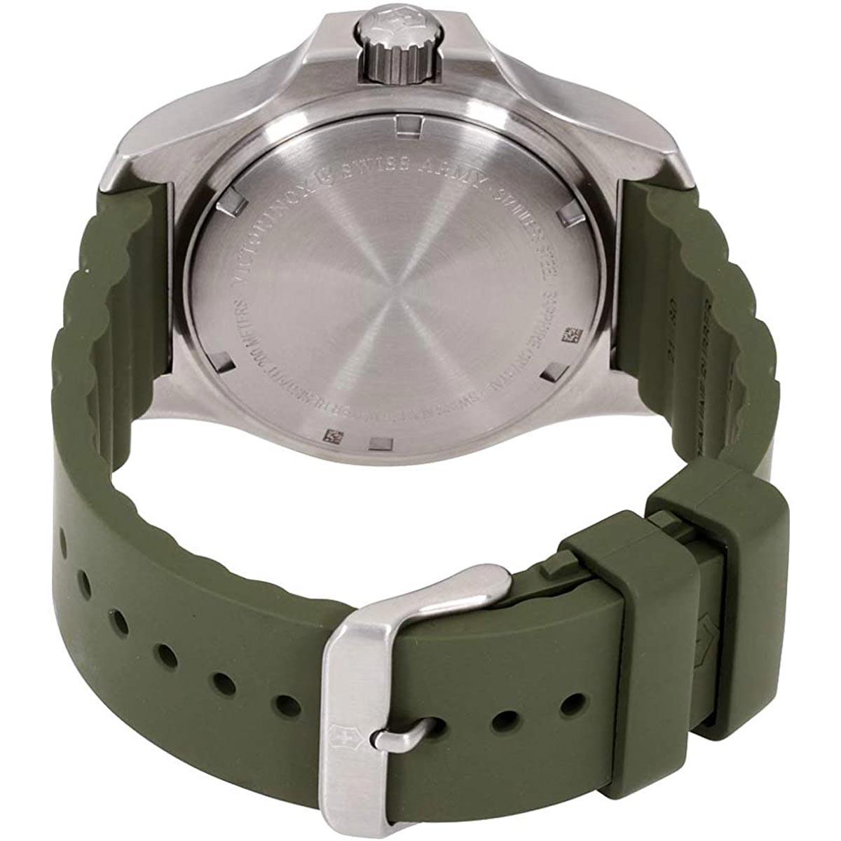 バトルスタディーズ 1-44 Victorinox Swiss Army Men's Watch - I.N.O.X. Green Dial Rubber