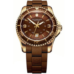 Victorinox Swiss Army Men's Watch - Maverick GS Rose Gold Case Brown Dial | 241608