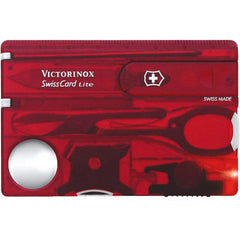 Victorinox Swiss Army Tool Kit - Ruby Red Translucent Swiss Card Lite | 0.7300.T