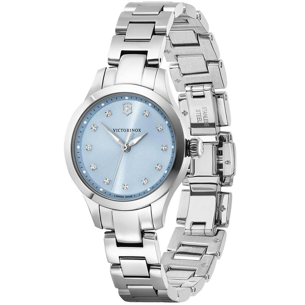 Victorinox Swiss Army Alliance Women Watch 27mm Blue Dial WR 100m New Battery 6\