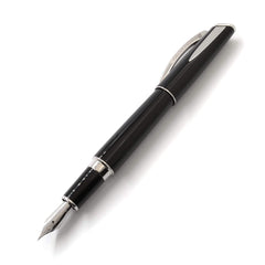 Visconti Fountain Pen - Pininfarina Black Resin and Silver Tone