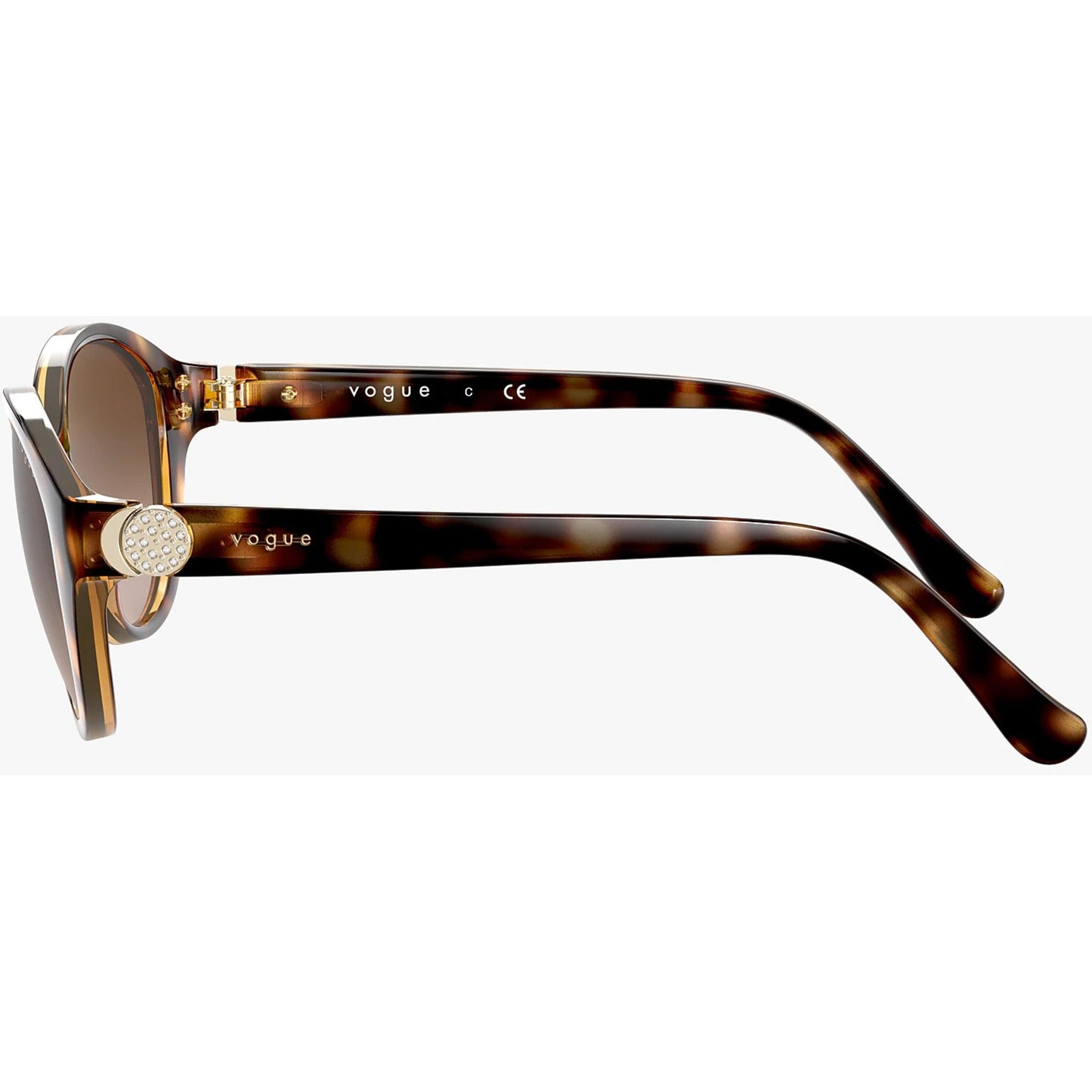 Vogue Women\'s Dark Brown and Gold Sunglasses! Vogue VO2606S sunglasses for women in Dark Havana main image 2