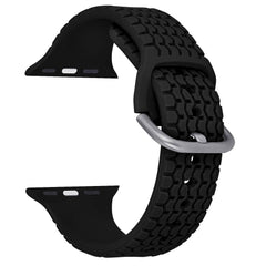 WareWel Apple Watch Compatible Tire Track Silicone Rubber Strap