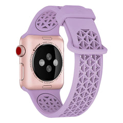 WareWel Apple Watch Silicone Replacement Band with Cutaway Design