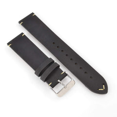 WareWel Genuine Crazy Horse Leather Replacement Watch Strap with Quick Release