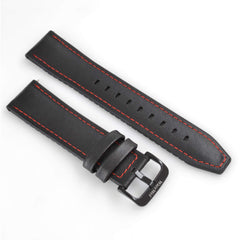 WareWel Sport Leather and Silicone Hybrid Replacement Watch Strap with Quick Release
